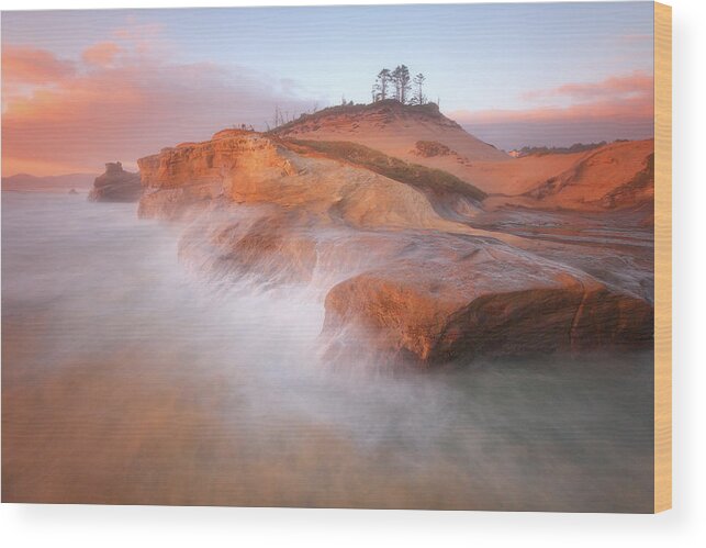 Oregon Wood Print featuring the photograph Coastal Mist by Darren White