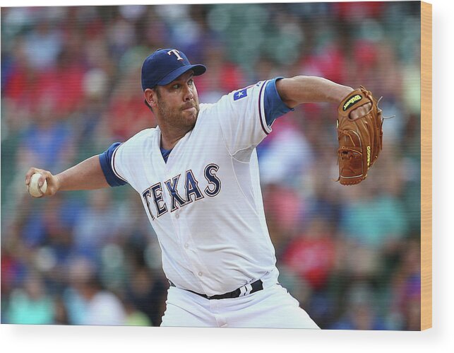 Three Quarter Length Wood Print featuring the photograph Colby Lewis by Sarah Crabill