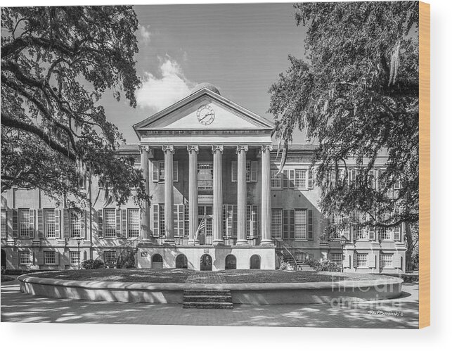College Of Charleston Wood Print featuring the photograph College of Charleston Randolph Hall by University Icons