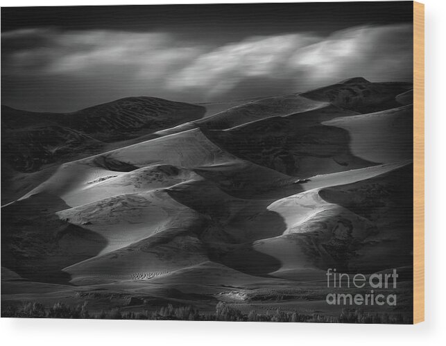 Great Sand Dune National Park Wood Print featuring the photograph Colorado Great Sand Dune National Park by Doug Sturgess