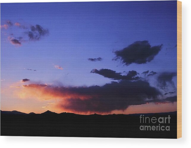Mountains Wood Print featuring the photograph Colorado Mountain Sunset by Randy Pollard