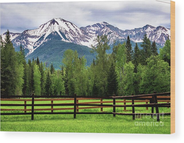 Montana Wood Print featuring the photograph Condon, Mt. Swan Mountain Range by Janie Johnson