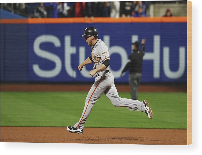 Playoffs Wood Print featuring the photograph Conor Gillaspie by Al Bello