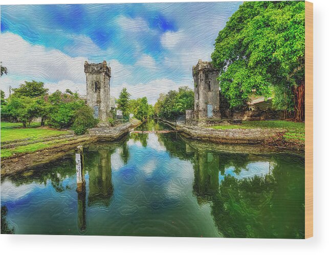 Miami Wood Print featuring the digital art Coral Gables Canals by SnapHappy Photos
