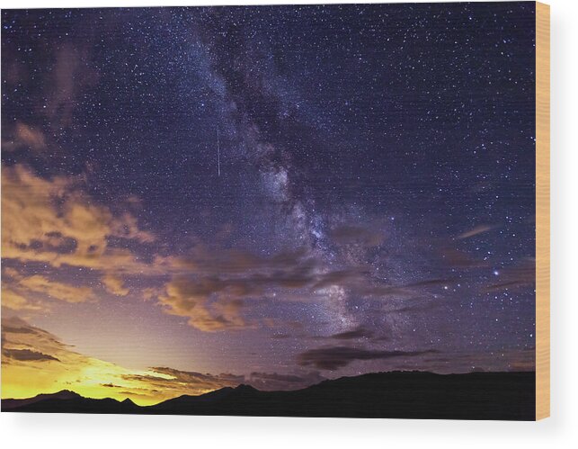 Milky Way Wood Print featuring the photograph Cosmic Traveler by Darren White