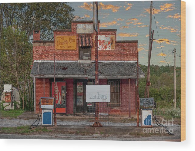 Old Country Store With Pride Wood Print featuring the photograph Country Store - Inman SC - Memories of Old by Dale Powell