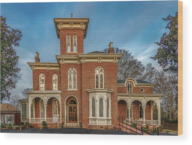 Craigmiles House Wood Print featuring the photograph Craigmiles House, Historic Treasure of Cleveland, Tennessee by Marcy Wielfaert