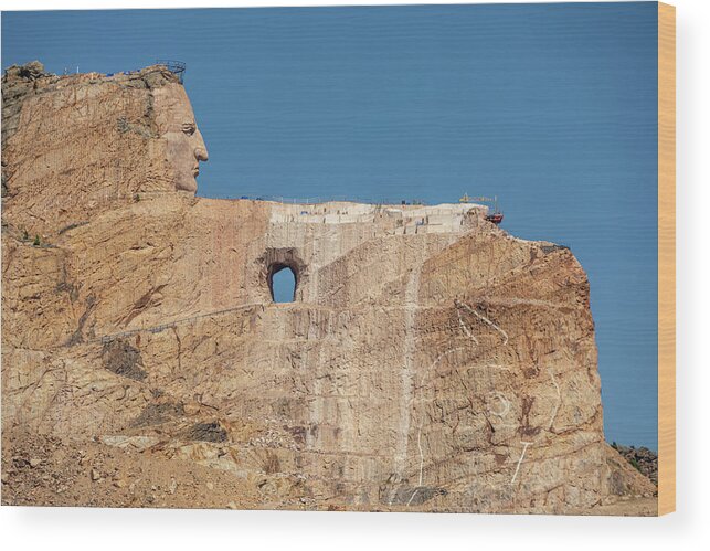 Crazy Horse Wood Print featuring the photograph Crazy Job Site by Nicholas McCabe