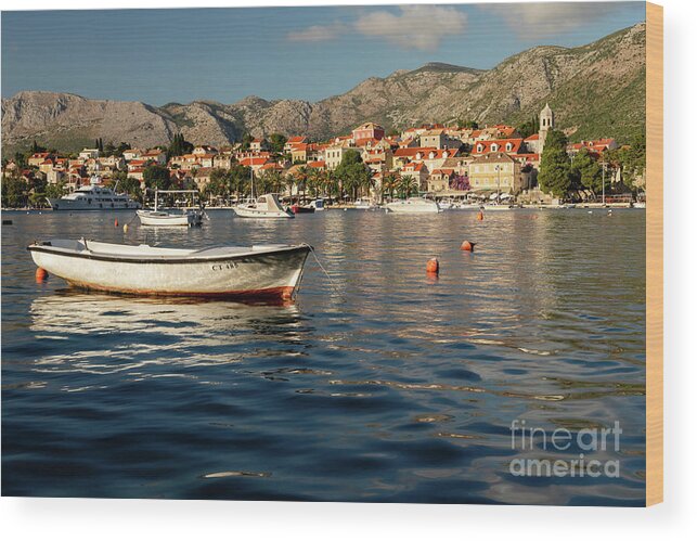 Boat Wood Print featuring the photograph Croatian Shores by Craig A Walker