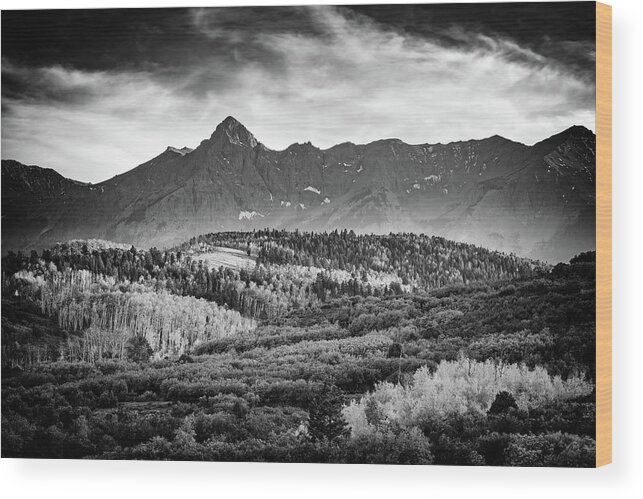 Colorado Wood Print featuring the photograph Dallas Divide Black and White by Rick Berk