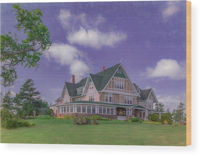 Prince Edward Island Wood Print featuring the photograph Dalvay-By-The-Sea Summer, Painterly by Marcy Wielfaert