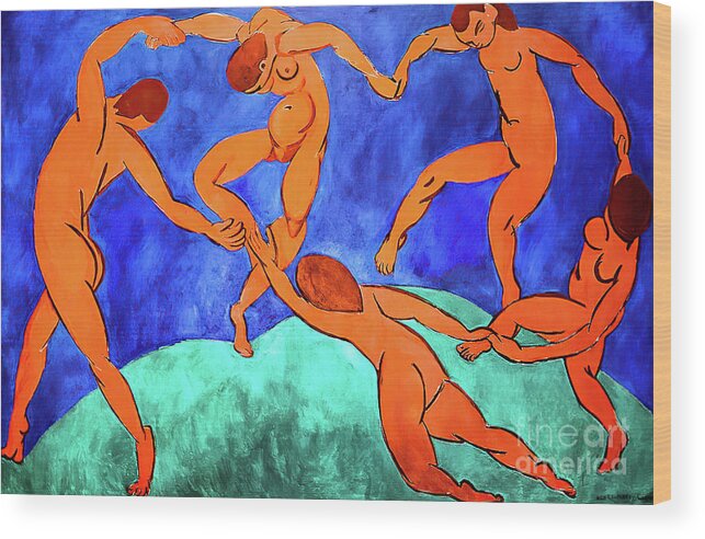 importeren Kolibrie Afscheiden Dance II by Henri Matisse 1910 Wood Print by Henri Matisse - Fine Art  America