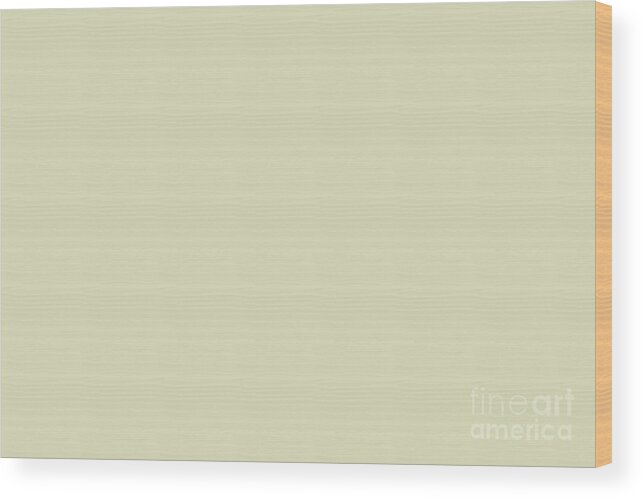 Beige Wood Print featuring the digital art Dark Pastel Yellow Green Solid Color Inspired by Valspar Tempered Sage 6006-5A by PIPA Fine Art - Simply Solid