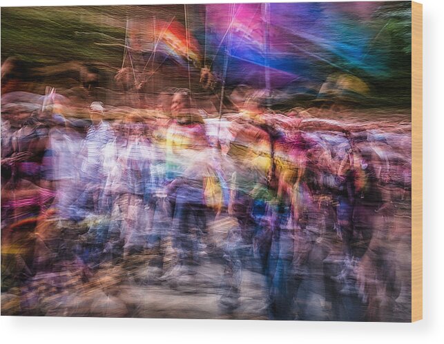 City Wood Print featuring the photograph DCPride Walk and Rally 2021 by Stuart Litoff