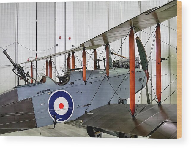 Transportation Wood Print featuring the photograph de Havilland DH9 by Shirley Mitchell