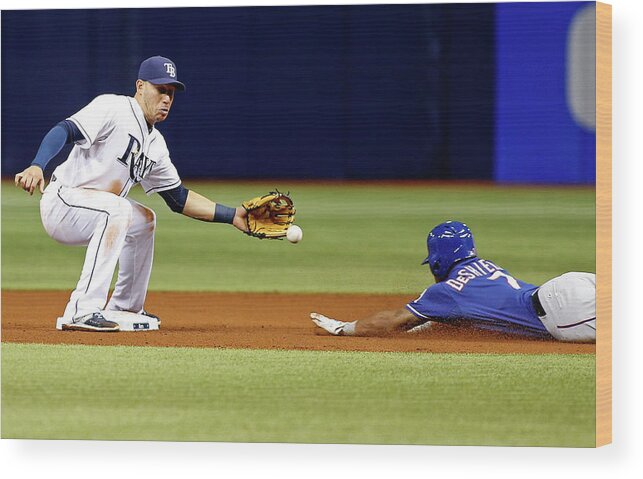 People Wood Print featuring the photograph Delino Deshields by Brian Blanco