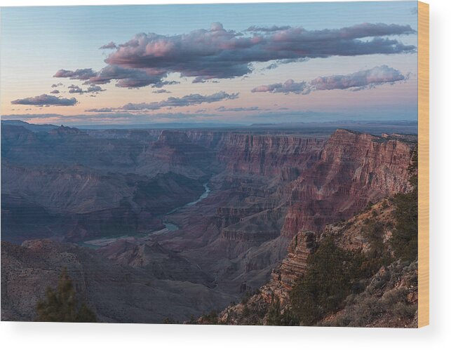 Scenics Wood Print featuring the photograph Desert View by Wolfgang Wörndl