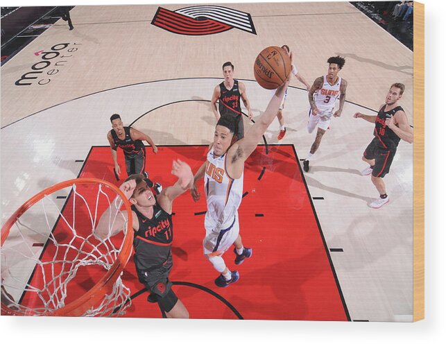 Nba Pro Basketball Wood Print featuring the photograph Devin Booker by Sam Forencich