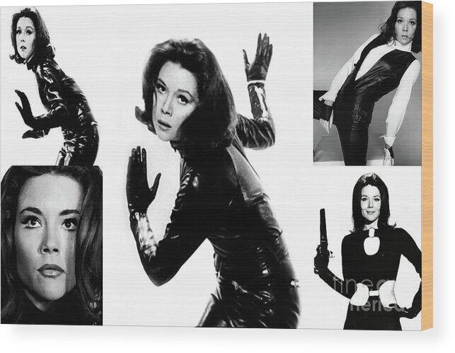 People Wood Print featuring the photograph Diana Rigg as Emma Peel by Doc Braham