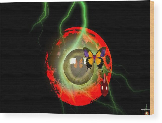 Eye Wood Print featuring the digital art Digital Eye by Anna Adams