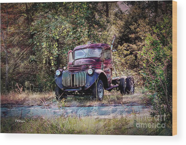 Trucks Wood Print featuring the mixed media Disavowed 1 by DB Hayes
