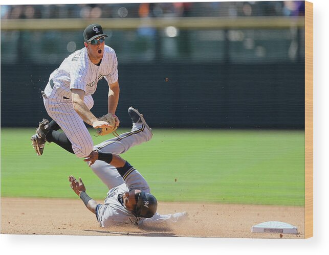 Double Play Wood Print featuring the photograph Dj Lemahieu by Justin Edmonds