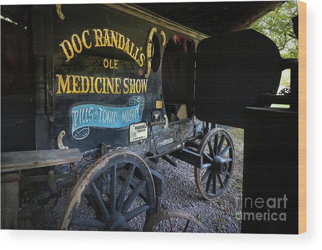 Carriage Wood Print featuring the photograph Doc Randall's Ole Medicine Show carriage by Shelia Hunt