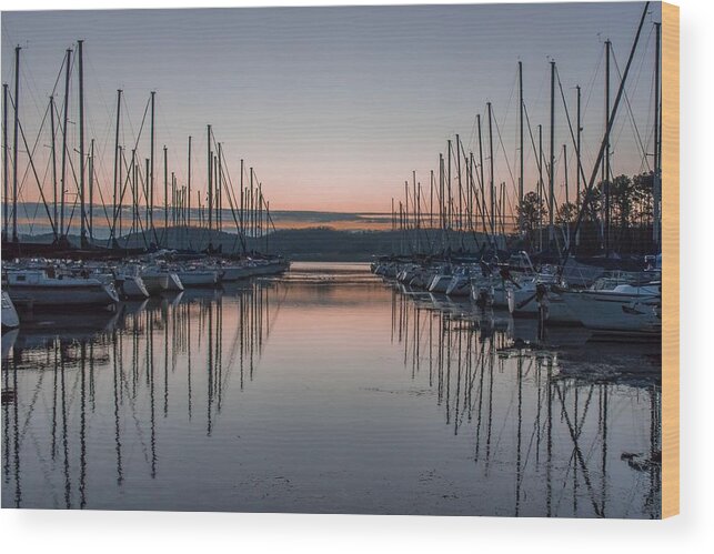 Boats Wood Print featuring the photograph Docked and waiting by Jamie Tyler