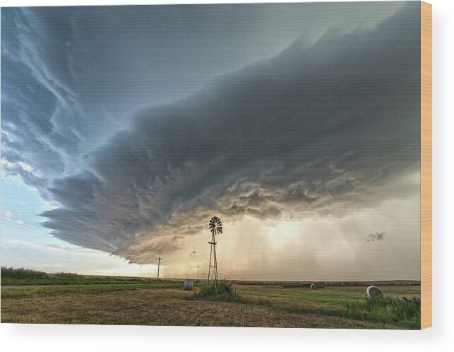 Weather Wood Print featuring the photograph Dodge City, Kansas by Colt Forney