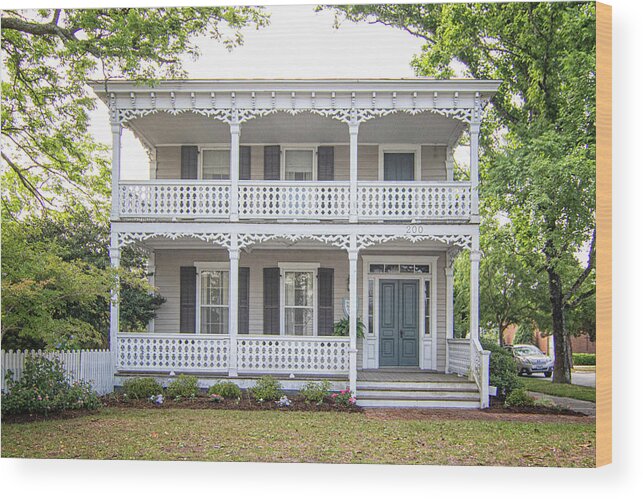 Beaufort Wood Print featuring the photograph Dr. James Manney Historic House - Beaufort NC by Bob Decker