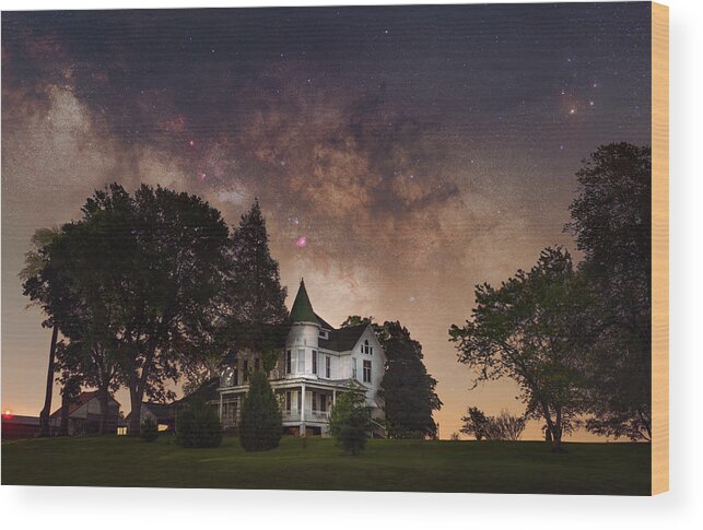 Nightscape Wood Print featuring the photograph Dream Home by Grant Twiss