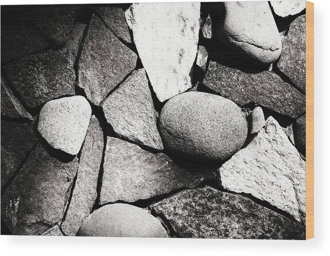 Dry Wood Print featuring the photograph Dry Built Stone Wall by John Williams