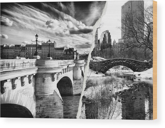 Pont Neuf Wood Print featuring the photograph Dual Torn Collection - Old Bridges by Philippe HUGONNARD