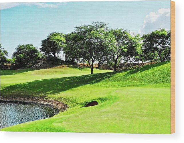 Golf Courses Wood Print featuring the photograph Dunes of Maui Lani Golf Course by Kirsten Giving