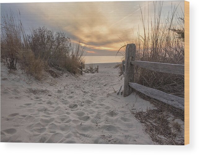 Cape May Wood Print featuring the photograph Dusky by Kristopher Schoenleber