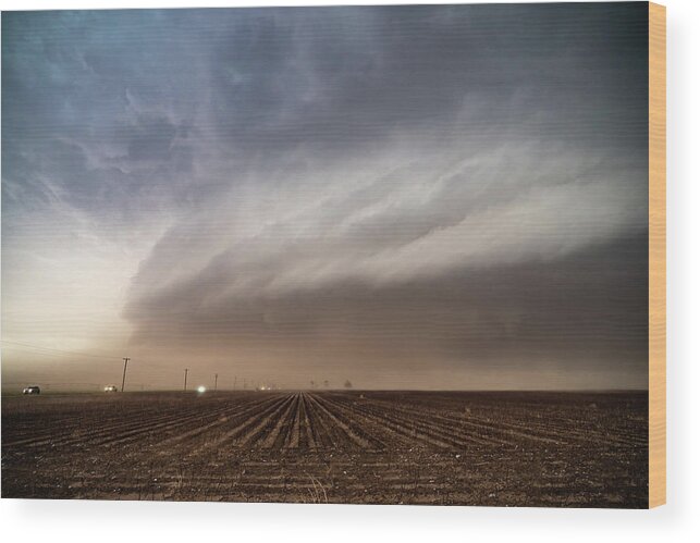 Supercell Wood Print featuring the photograph Dusty Supercell Storm by Wesley Aston