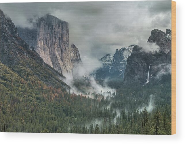 Yosemite Wood Print featuring the photograph El Cap by Dan McGeorge