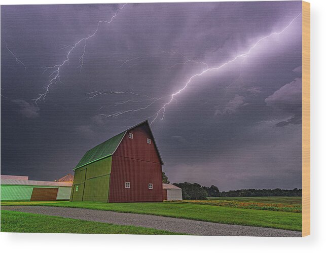 Barn Wood Print featuring the photograph Electric Farm by Marcus Hustedde