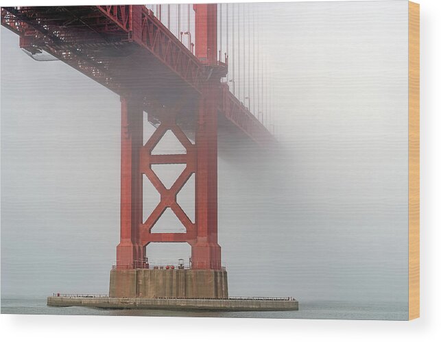 Golden Gate Bridge Wood Print featuring the photograph Emergence I by Rand Ningali