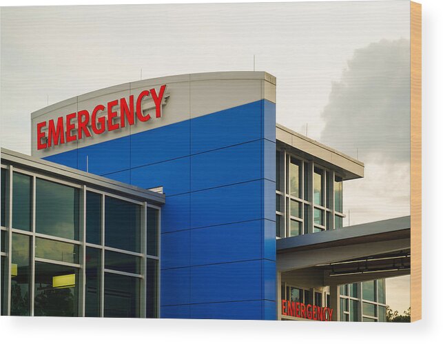 Cold And Flu Wood Print featuring the photograph Emergency hospital open by Blake Callahan