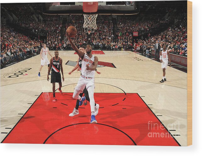 Nba Pro Basketball Wood Print featuring the photograph Emmanuel Mudiay by Cameron Browne