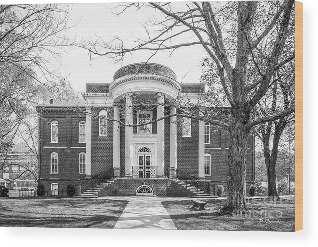Emory And Henry Wood Print featuring the photograph Emory and Henry College Byars Hall by University Icons