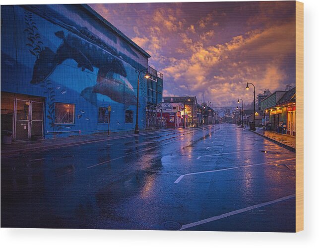 Architecture Wood Print featuring the photograph Empty Streets by Bill Posner