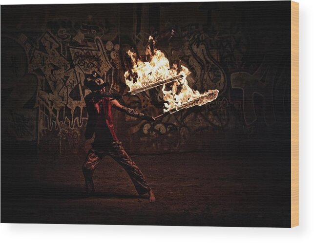Fire Wood Print featuring the photograph En Garde by American Landscapes