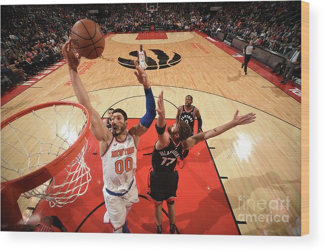 Nba Pro Basketball Wood Print featuring the photograph Enes Kanter by Ron Turenne