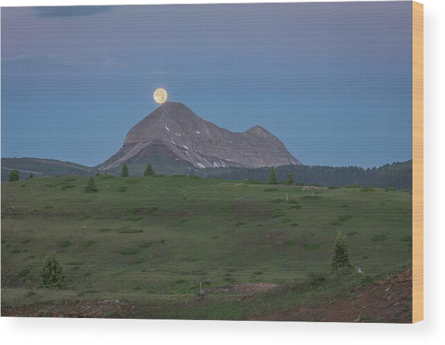 Engineer Full Moon Wood Print featuring the photograph Engineer Full Moon by Jen Manganello