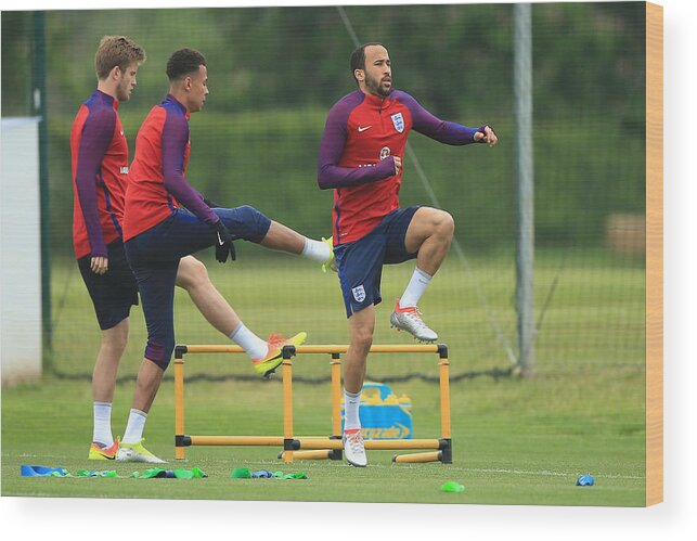 Dele Alli Wood Print featuring the photograph England Training Session by Ben Hoskins