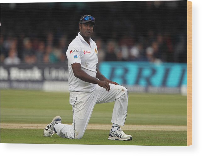 International Match Wood Print featuring the photograph England v Sri Lanka: 3rd Investec Test - Day Four by Sarah Ansell