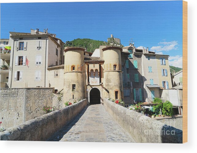 Provence Wood Print featuring the photograph entrance gate of Entrevaux by Anastasy Yarmolovich