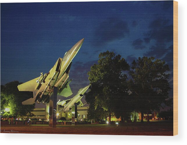 Wright Patterson Wood Print featuring the photograph Entrance Wright Patterson AFB by Tommy Anderson